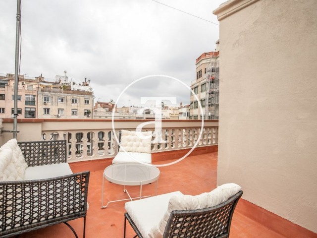 Monthly rental penthoyse with 1 bedroom penthouse with amazing private terrace on Paseo Sant Joan